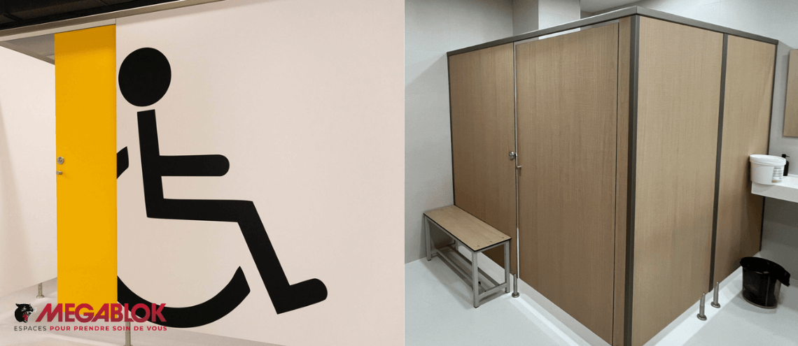Cabines en stratifié compact, l'équipement idéal pour les salles de bains et vestiaires de votre entreprise